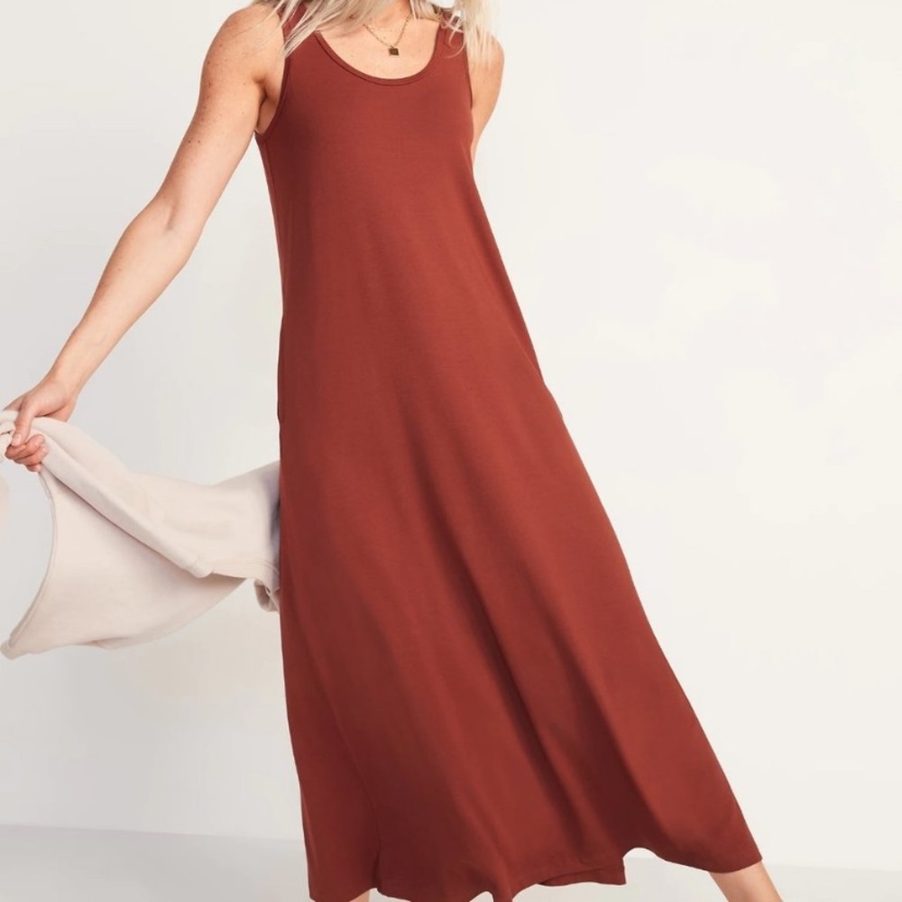 Sleeveless Jersey Knit Maxi women’s large